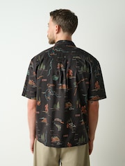 Black Print Short Sleeve Shirt - Image 3 of 5