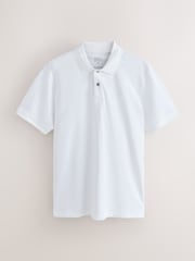 Lilac/Blue/White Short Sleeve Pique Polo Shirts 3 Pack - Image 4 of 9