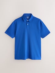 Blue/Orange/White/Green/Pink Regular Fit Regular Fit Short Sleeve Pique Polo Shirt - Image 2 of 13