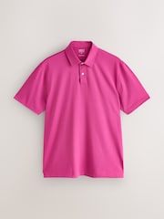 Blue/Orange/White/Green/Pink Regular Fit Regular Fit Short Sleeve Pique Polo Shirt - Image 3 of 13