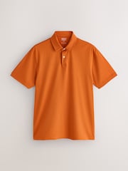 Blue/Orange/White/Green/Pink Regular Fit Regular Fit Short Sleeve Pique Polo Shirt - Image 4 of 13