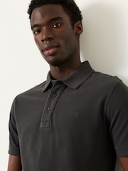 FatFace Black Short Sleeve Pique Polo Shirt - Image 5 of 6