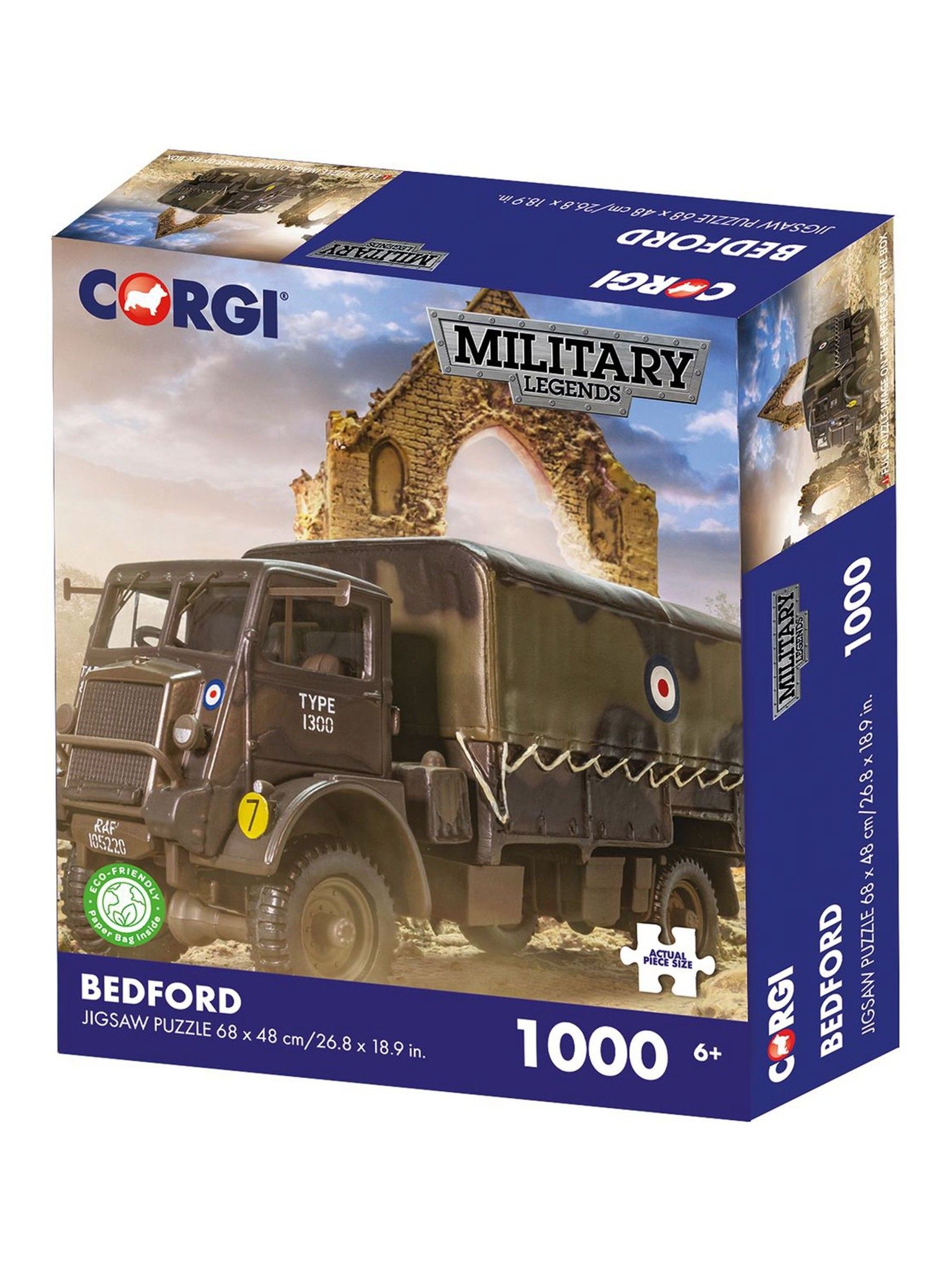 Kidicraft CG0006 Corgi Military Legends Bedford 1000 Piece Jigsaw Puzzle - Image 3