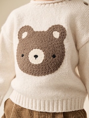Neutral Bear Character Knitted Crew Neck Jumper (3mths-7yrs) - Image 4 of 9
