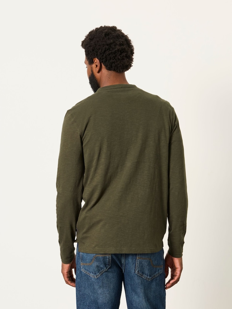 Verde caqui - FatFace Long Sleeve Woodside T-Shirt - Imagen 2 de 6