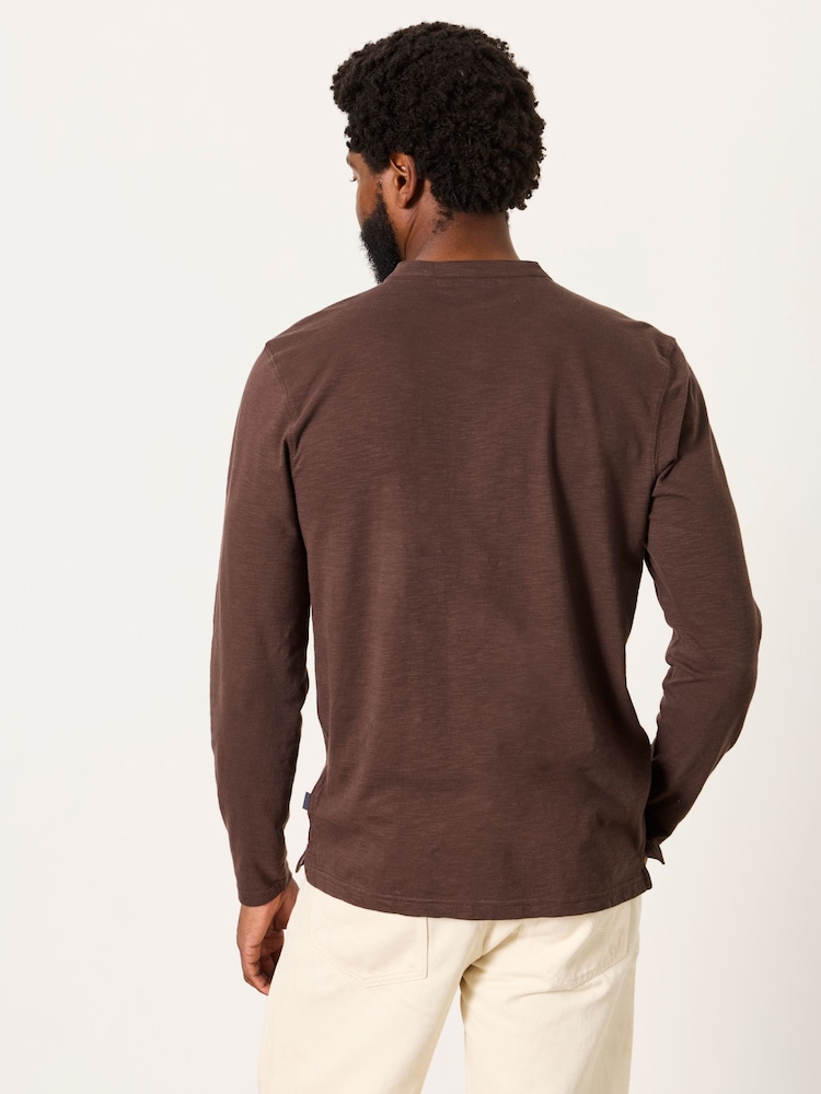Marrón chocolate - FatFace Long Sleeve Woodside T-Shirt - Imagen 2 de 6