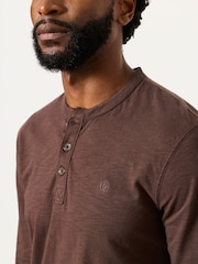 Marrón chocolate - FatFace Long Sleeve Woodside T-Shirt - Imagen 5 de 6