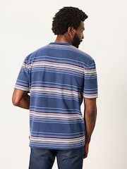 Blue Multi Stripe - FatFace Short Sleeve Relaxed Fit T-Shirt - Larawan 2 ng 6