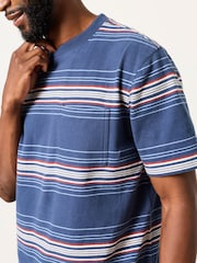 Blue Multi Stripe - FatFace Short Sleeve Relaxed Fit T-Shirt - Larawan 4 ng 6