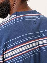 Blue Multi Stripe - FatFace Short Sleeve Relaxed Fit T-Shirt - Larawan 5 ng 6