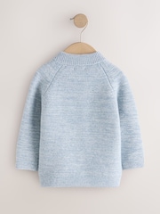 Blue Twist Zip Through Bomber Cardigan (3mths-7yrs) - Image 2 of 4