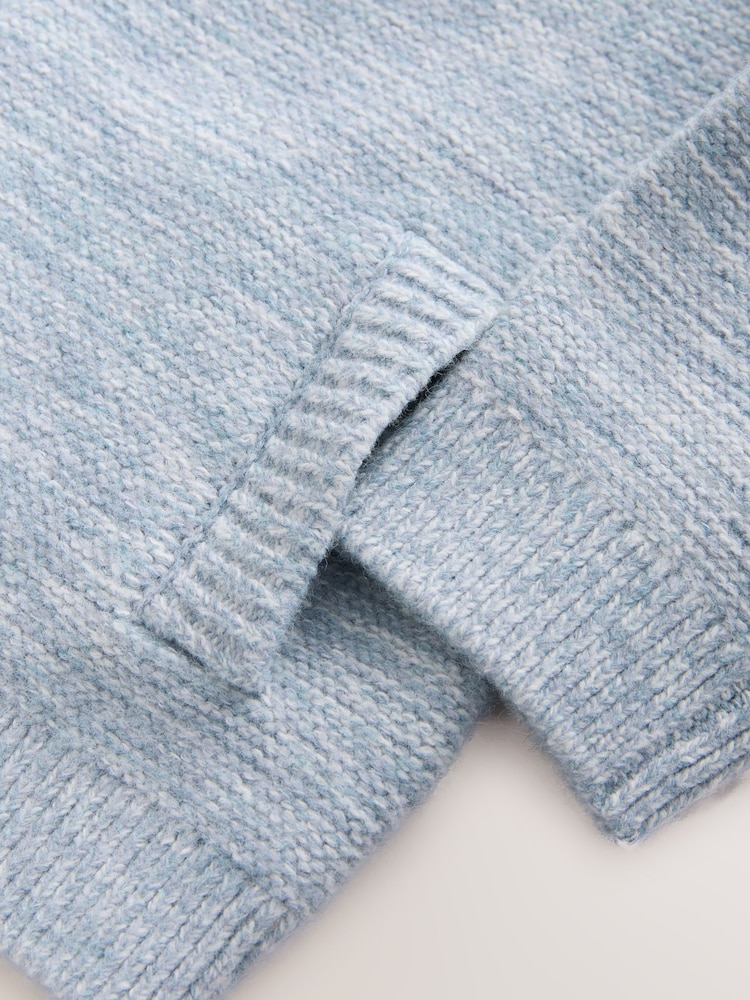 Blue Twist Zip Through Bomber Cardigan (3mths-7yrs) - Image 4 of 4