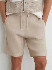 Reiss Vigo コットンテクスチャードニット紐付きショーツ - 画像 1 / 7