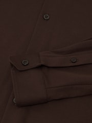 Καφετί - Πουκάμισο Reiss Duke Air-Water Cotton Στενή γραμμή - Εικόνα 6 από 6