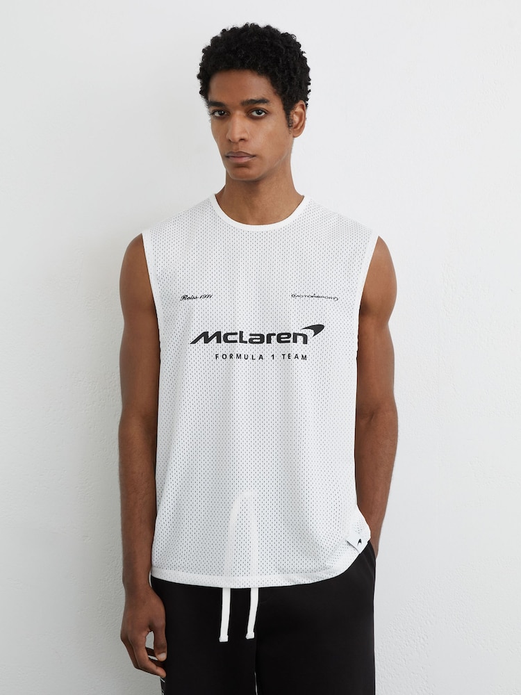 McLaren Racing Logo-Print Mesh Vest - Image 1 of 8