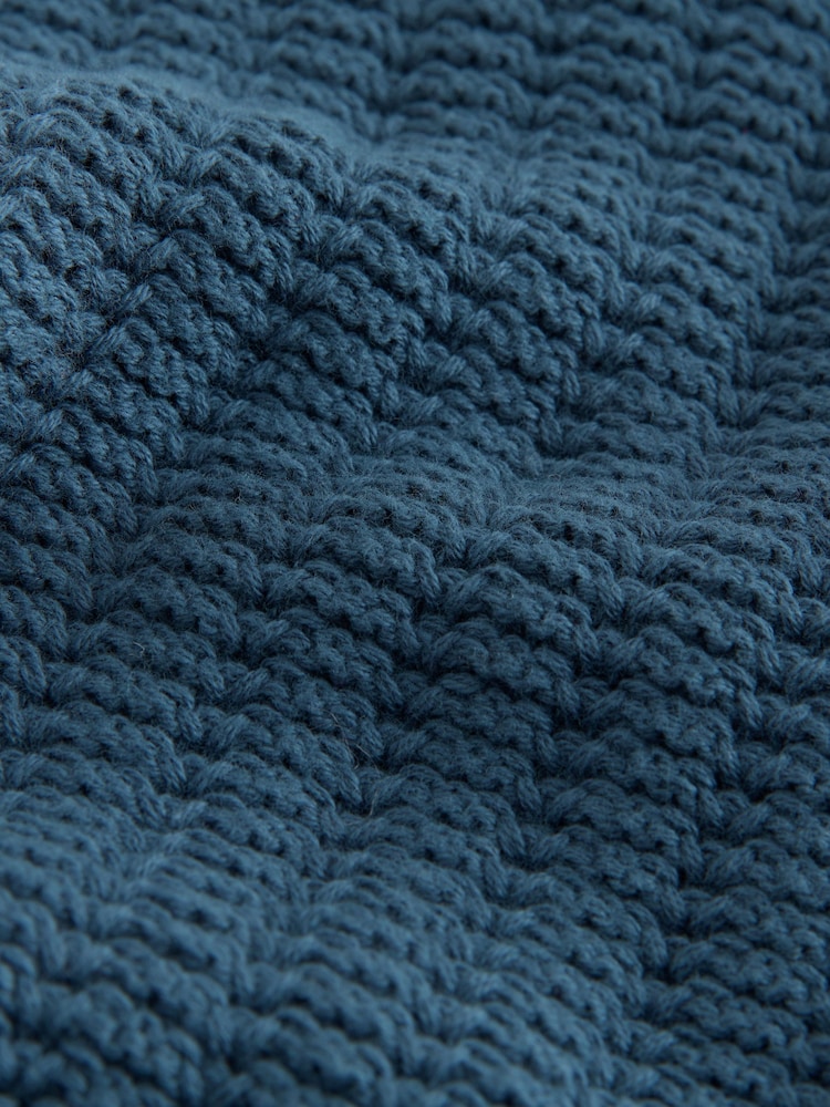 Teal Blue Button Through Knitted Polo Shirt (3mths-7yrs) - Image 4 of 4