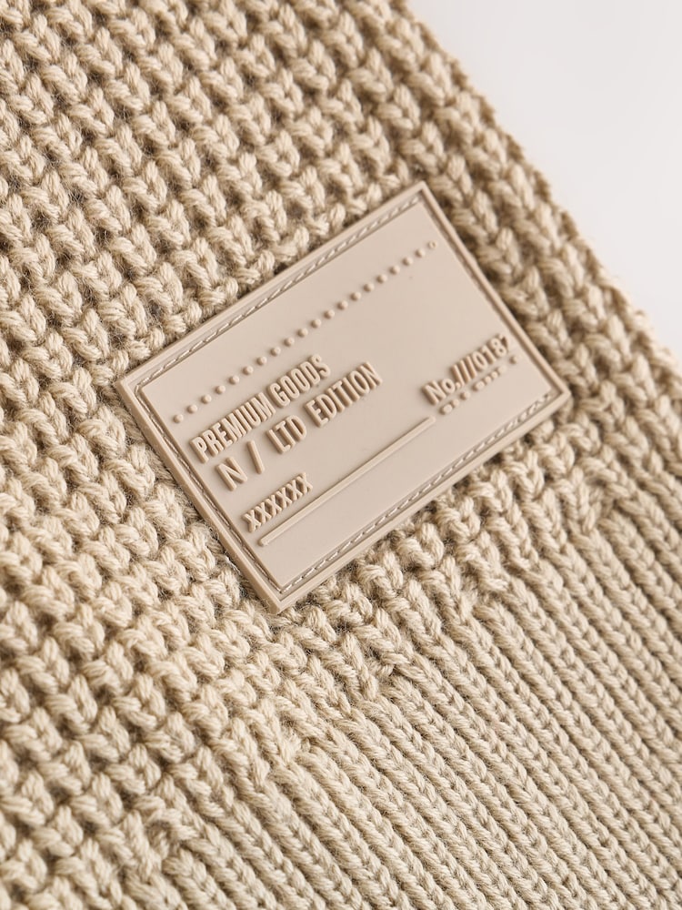 Chocolate Brown Knitted Zip Up Hoodie (3-16yrs) - Image 9 of 9