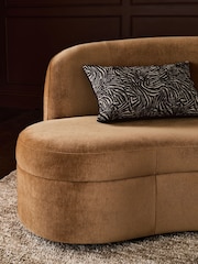 Relaxed Chenille Tofffee Brown Leila Curve 3 Seater Sofa - Image 3 of 11