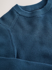 Denim With Stag Cotton Crew Neck Knitted Jumper (3-16yrs) - Image 4 of 4