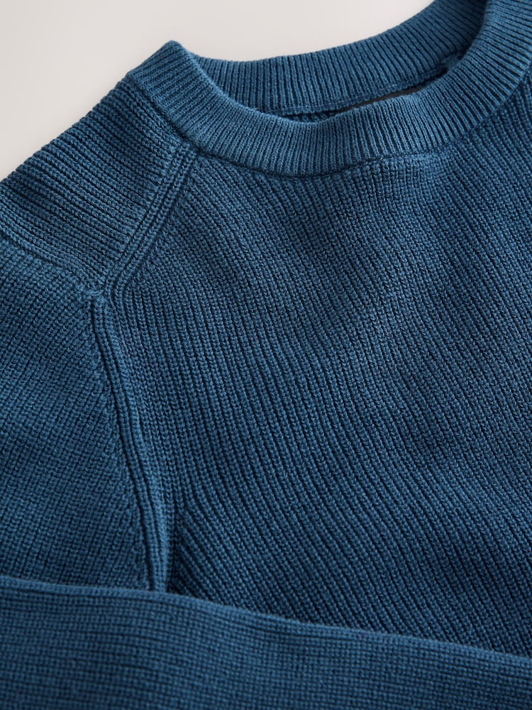 Denim With Stag Cotton Crew Neck Knitted Jumper (3-16yrs) - Image 4 of 4 Denim With Stag Cotton Crew Neck Knitted Jumper (3-16yrs) - Image 4 of 4