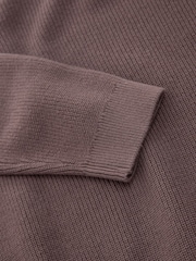 Chocolate Brown Without Stag Cotton Crew Neck Knitted Jumper (3-16yrs) - Image 4 of 4