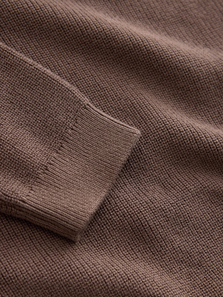 Chocolate Brown With Stag Cotton Crew Neck Knitted Jumper (3-16yrs) - Image 4 of 4 Chocolate Brown With Stag Cotton Crew Neck Knitted Jumper (3-16yrs) - Image 4 of 4