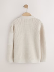 Ecru Utility Zip Through Cardigan (3-16yrs) - Image 2 of 6