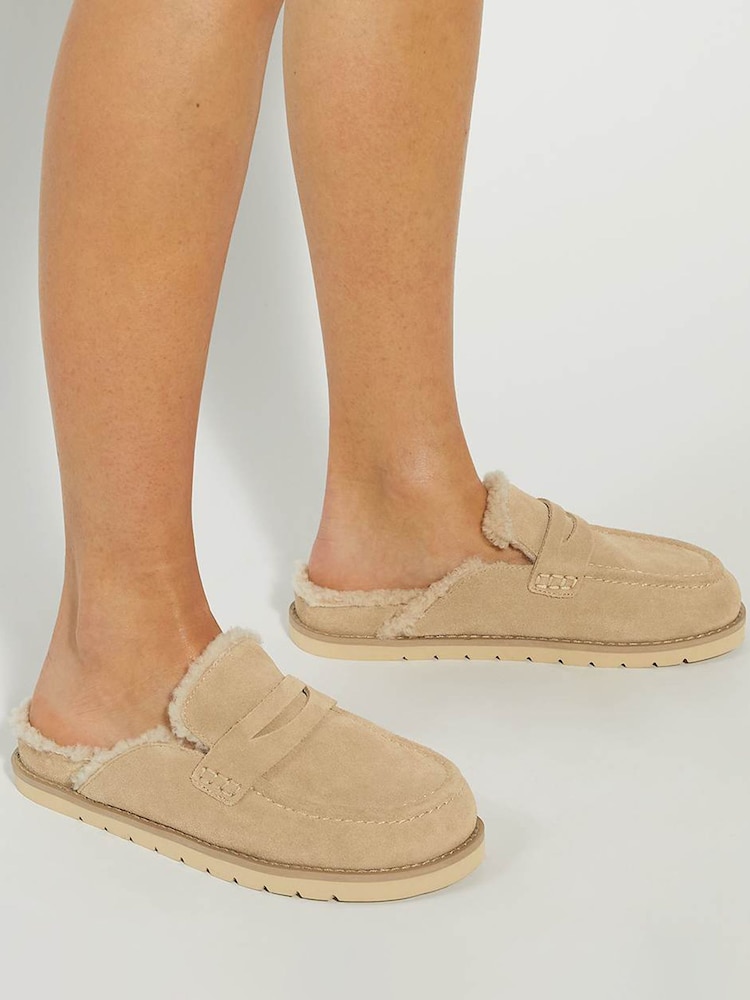 Sand - Dune London Goldy Lined Backless Loafers - Bild 8 von 8 Sand - Dune London Goldy Lined Backless Loafers - Bild 8 von 8