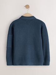 Indigo Blue Utility Zip Through Cardigan (3-16yrs) - Image 7 of 11