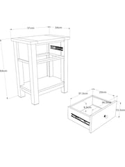 Oak Side Table - Image 4 of 7