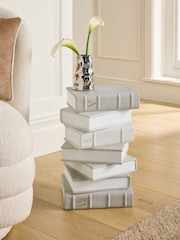 White Books Resin Side Table - Image 1 of 5