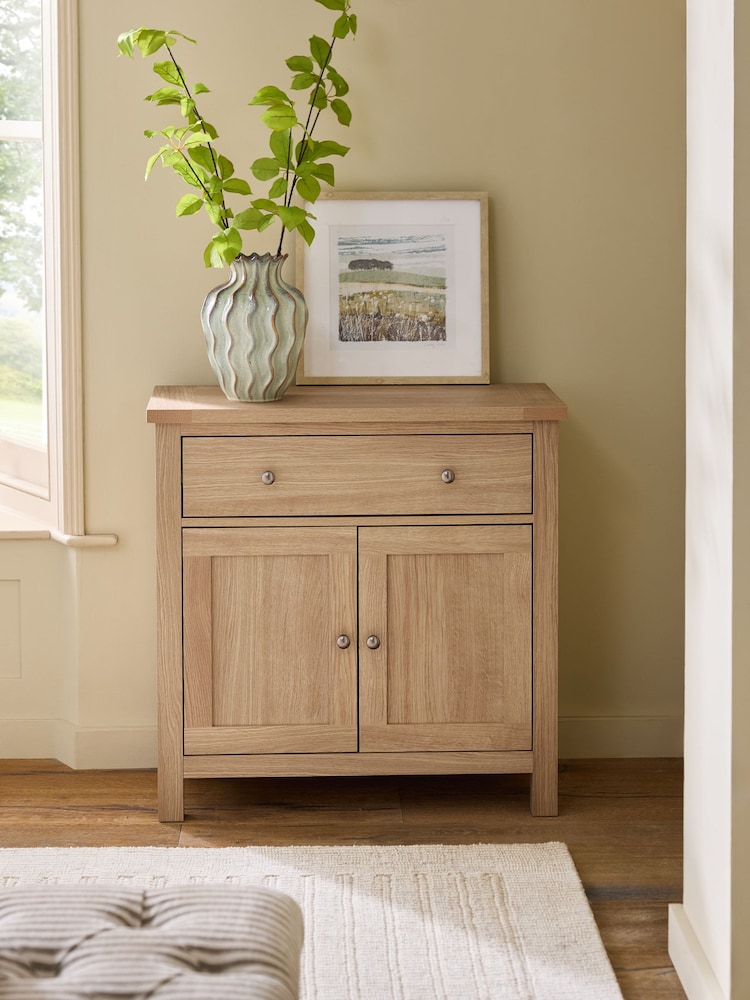 Natural Malvern Oak Effect Small Sideboard - Image 1 of 10 Natural Malvern Oak Effect Small Sideboard - Image 1 of 10
