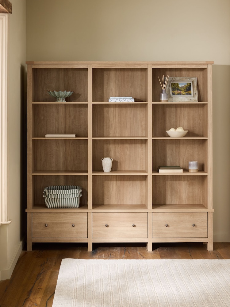 Natural Malvern Oak Effect Bookcase Shelf - Image 1 of 8