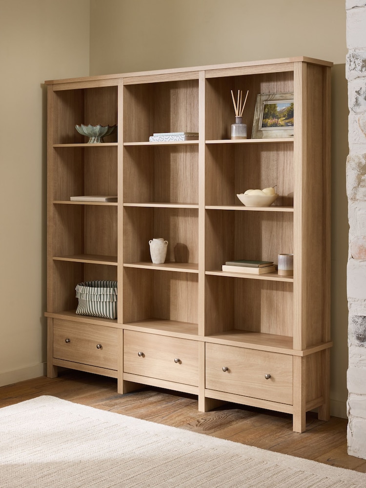 Natural Malvern Oak Effect Bookcase Shelf - Image 2 of 8