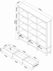 Natural Malvern Oak Effect Bookcase Shelf - Image 4 of 8