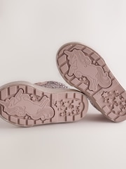 Pink Glitter Wide Fit (G) Touch Fastening High Top Trainers - Image 4 of 5