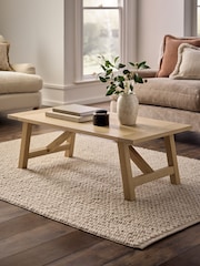 Mid Natural Moreton Oak Veneer Standard Coffee Table - Image 1 of 6