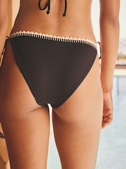 AIYLA Black/White Premium Crochet Bikini Bottoms - Image 3 of 4