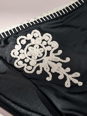 AIYLA Black/White Tie Side Premium Crochet Bikini Bottoms - Image 7 of 7