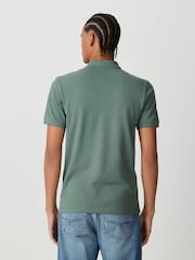 Green Sage Slim Fit Short Sleeve Pique Polo Shirt - Image 2 of 7