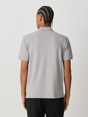 Gris - Short Sleeve Trophy Neck Pique Polo Shirt - Imagen 3 de 7