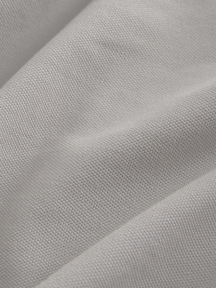 Gris - Short Sleeve Trophy Neck Pique Polo Shirt - Imagen 7 de 7