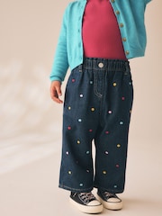 Embroidered Rainbow Spot - Vaqueros de pernera ancha (3 meses - 7 años) - Imagen 1 de 7