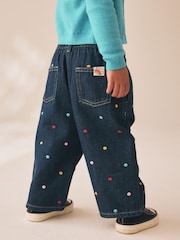 Embroidered Rainbow Spot - Vaqueros de pernera ancha (3 meses - 7 años) - Imagen 3 de 7