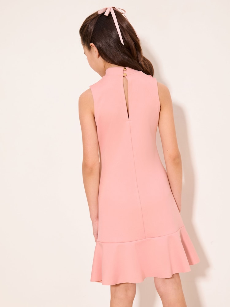 Lipsy Pink Scuba Corsage Dress (5-16yrs) - Image 5 of 5