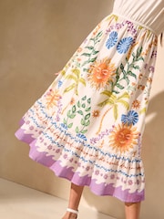 Lipsy 2-in-1 Tropical Poplin Holiday Shop Dress (5-16yrs) - Imagen 3 de 5