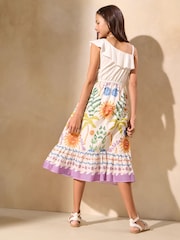 Lipsy 2-in-1 Tropical Poplin Holiday Shop Dress (5-16yrs) - Imagen 5 de 5