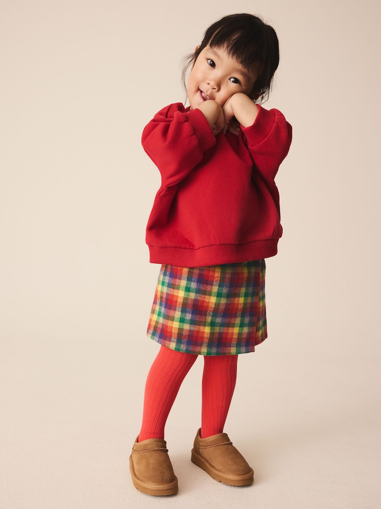 Rainbow Check Skort & Tights Set (3mths-7yrs) - Image 1 of 10 Rainbow Check Skort & Tights Set (3mths-7yrs) - Image 1 of 10