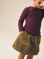 Olive Green Cord Skirt (3mths-7yrs) - Image 2 of 4