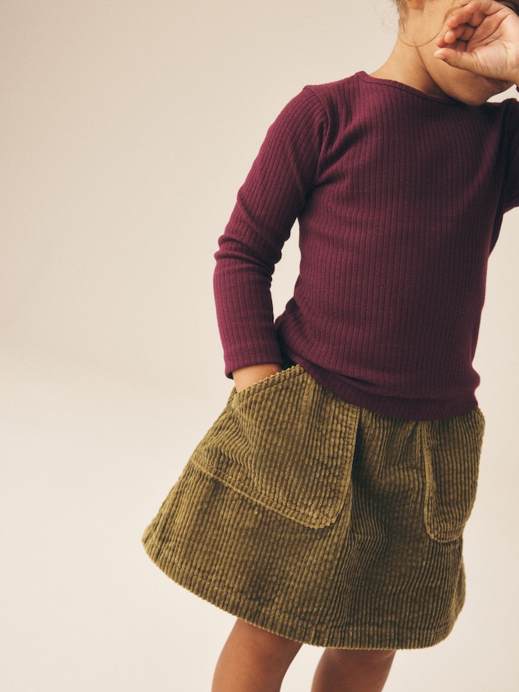 Olive Green Cord Skirt (3mths-7yrs) - Image 2 of 4